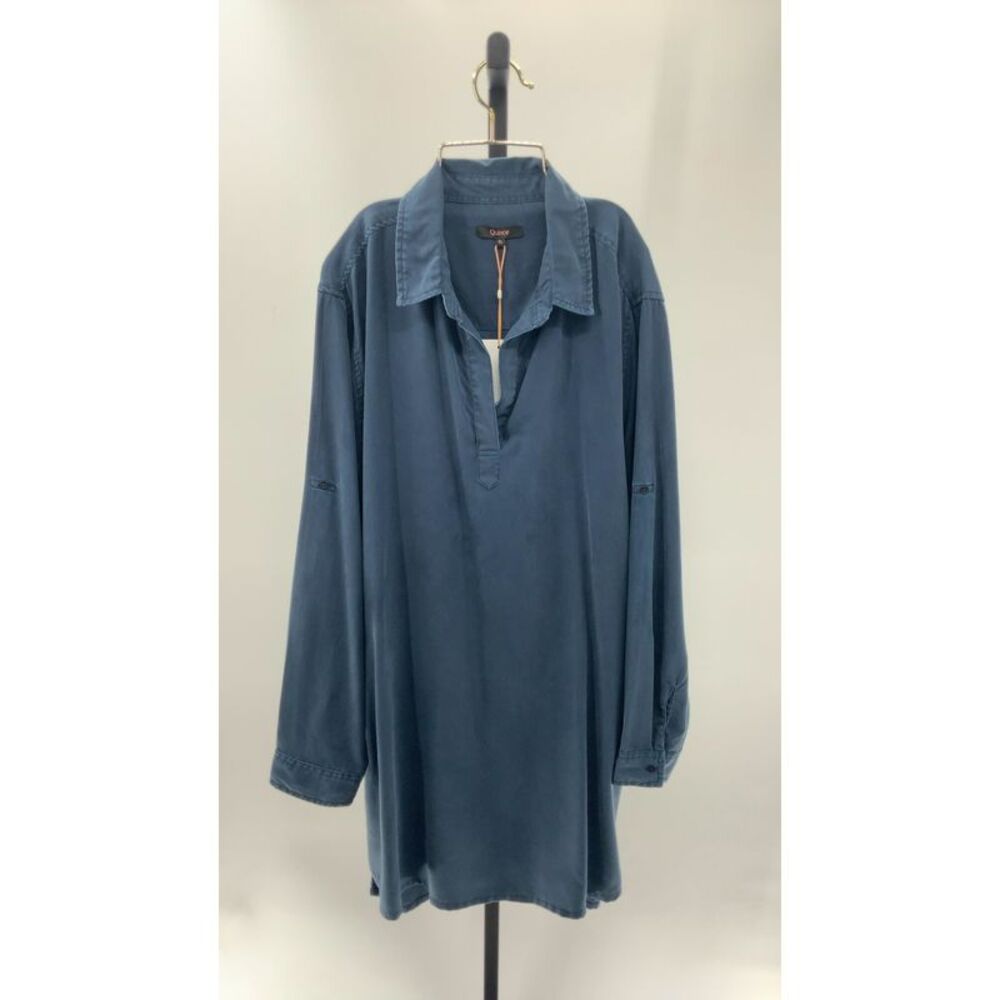 Quince Blue Long Sleeve Dress